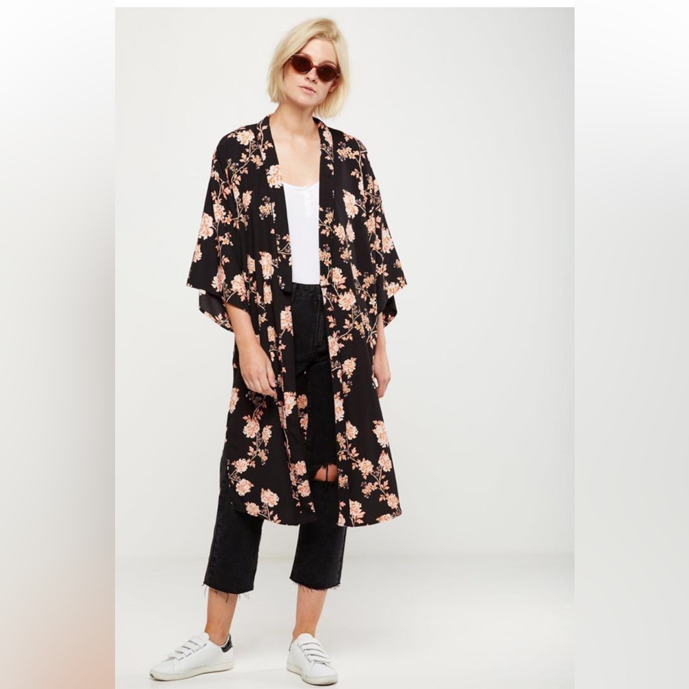 Cotton On Lana Longline Floral Kimono Sz XS/S